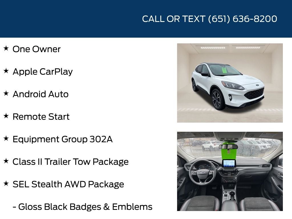 2022 Ford Escape SEL Stealth AWD Package