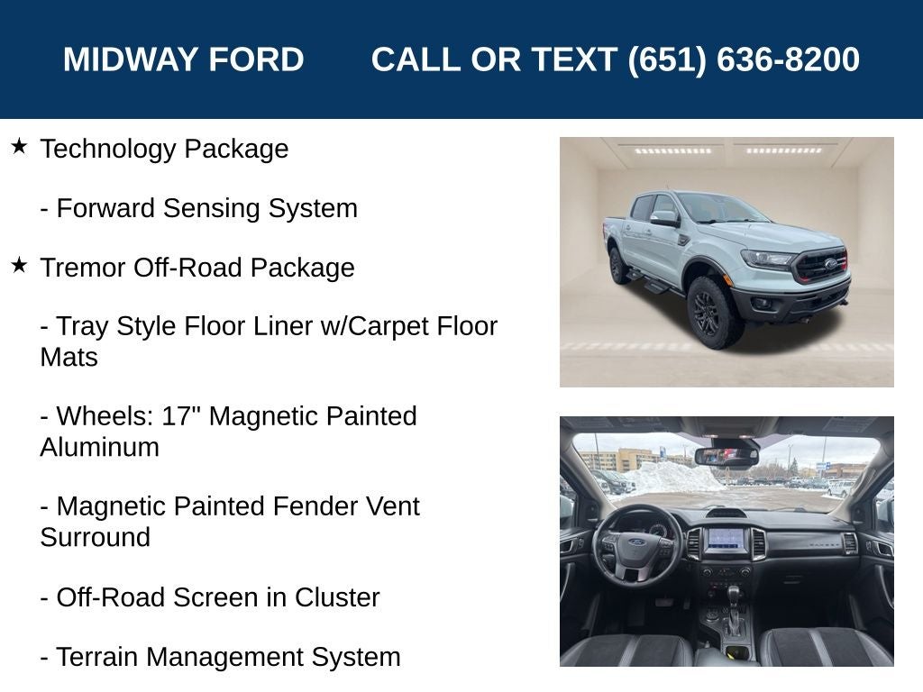 2022 Ford Ranger Lariat Tremor Off-Road Package