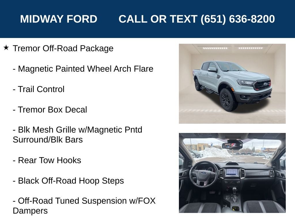 2022 Ford Ranger Lariat Tremor Off-Road Package