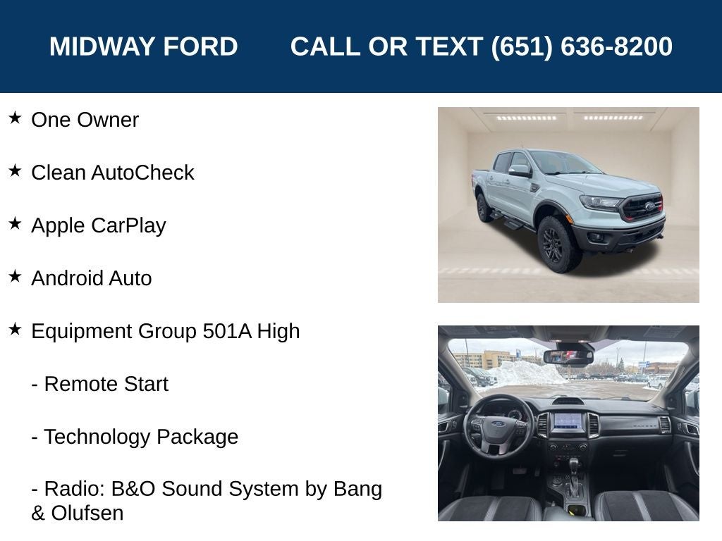 2022 Ford Ranger Lariat Tremor Off-Road Package