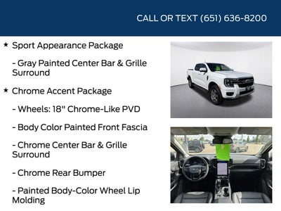 2025 Ford Ranger Lariat Chrome Accent Package