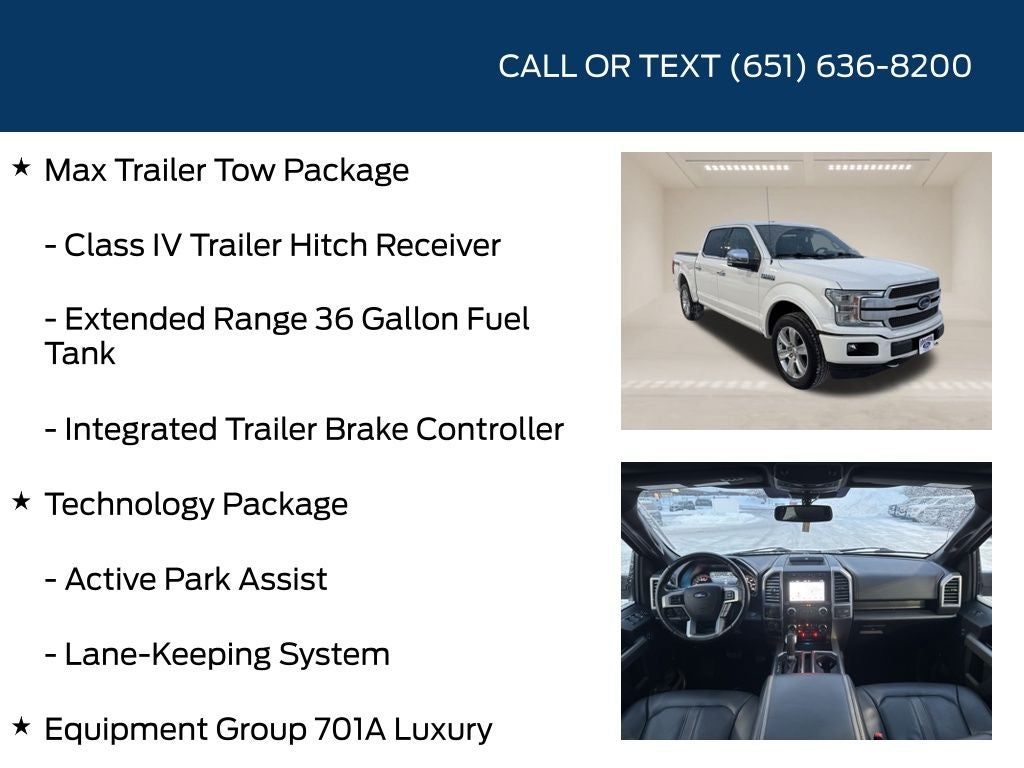 2019 Ford F-150 Platinum Max Trailer Tow Package