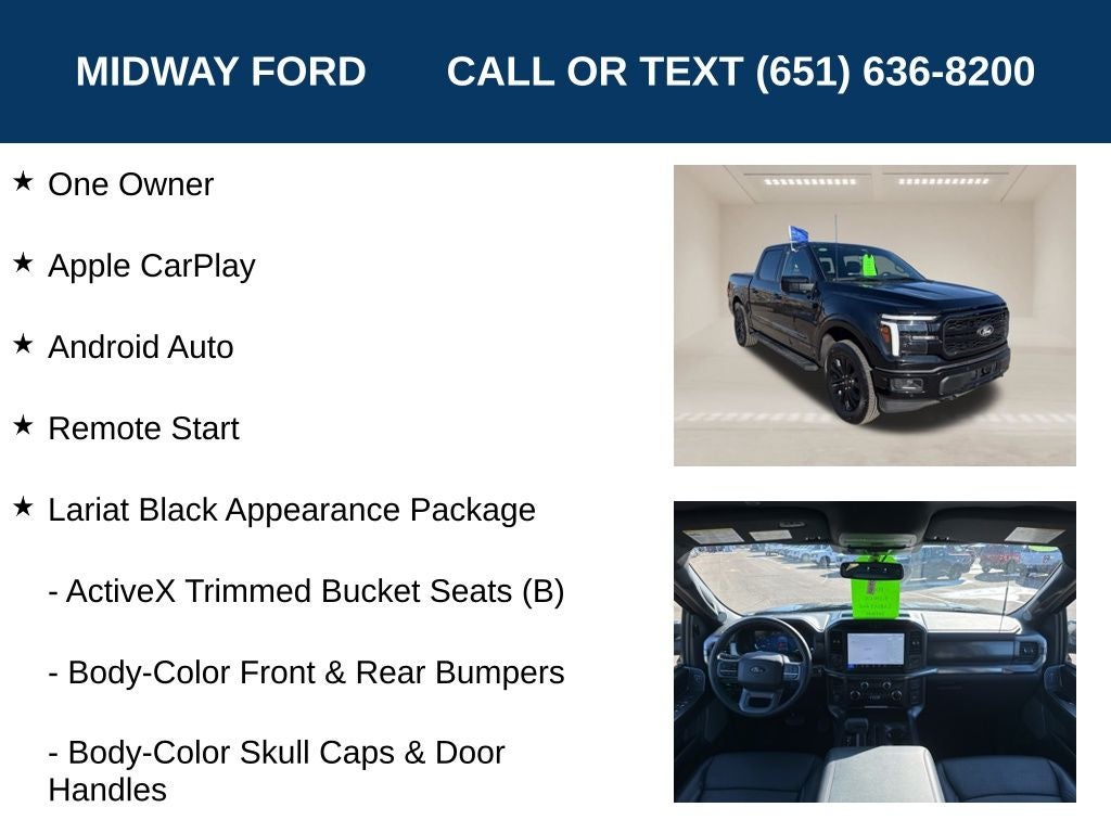 2025 Ford F-150 Lariat Black Appearance Package