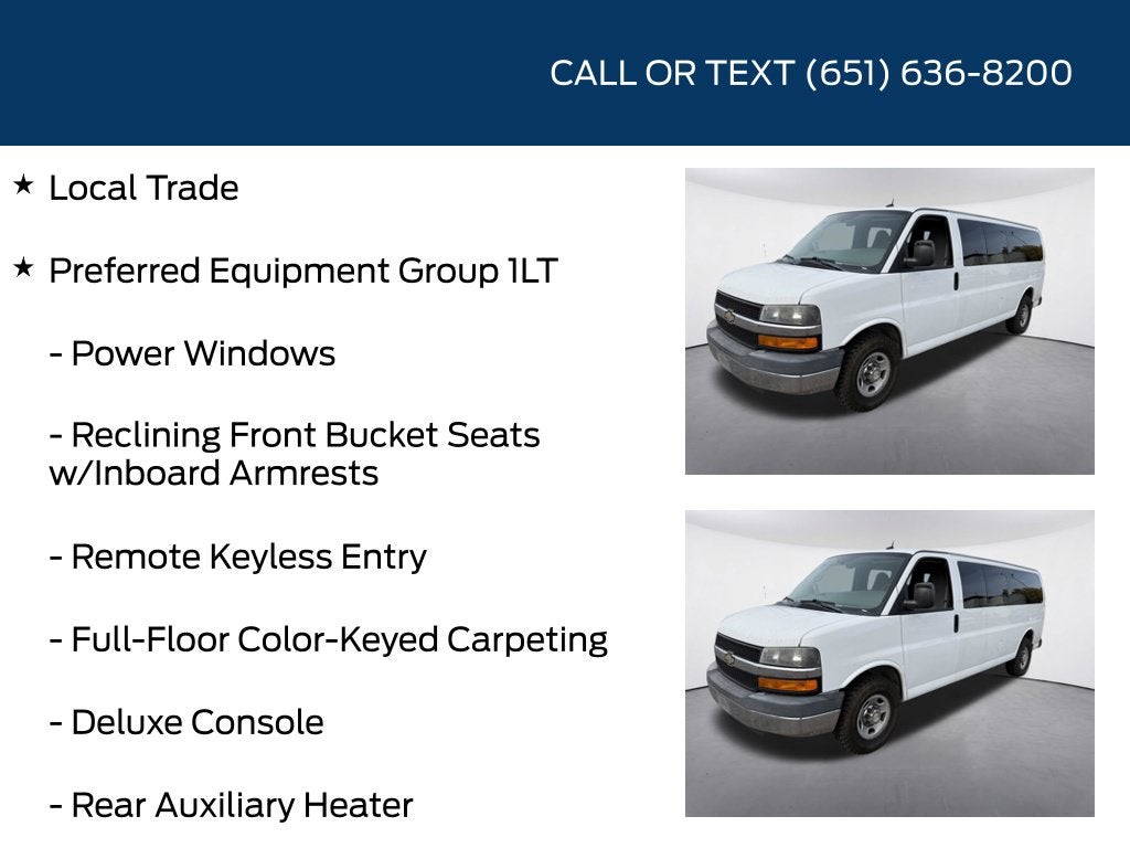 2013 Chevrolet Express 3500 LT Passenger