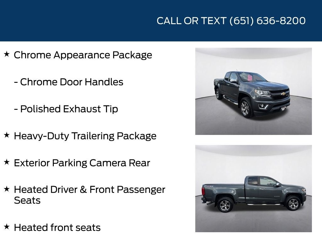 2017 Chevrolet Colorado Z71 Chrome Appearance Package