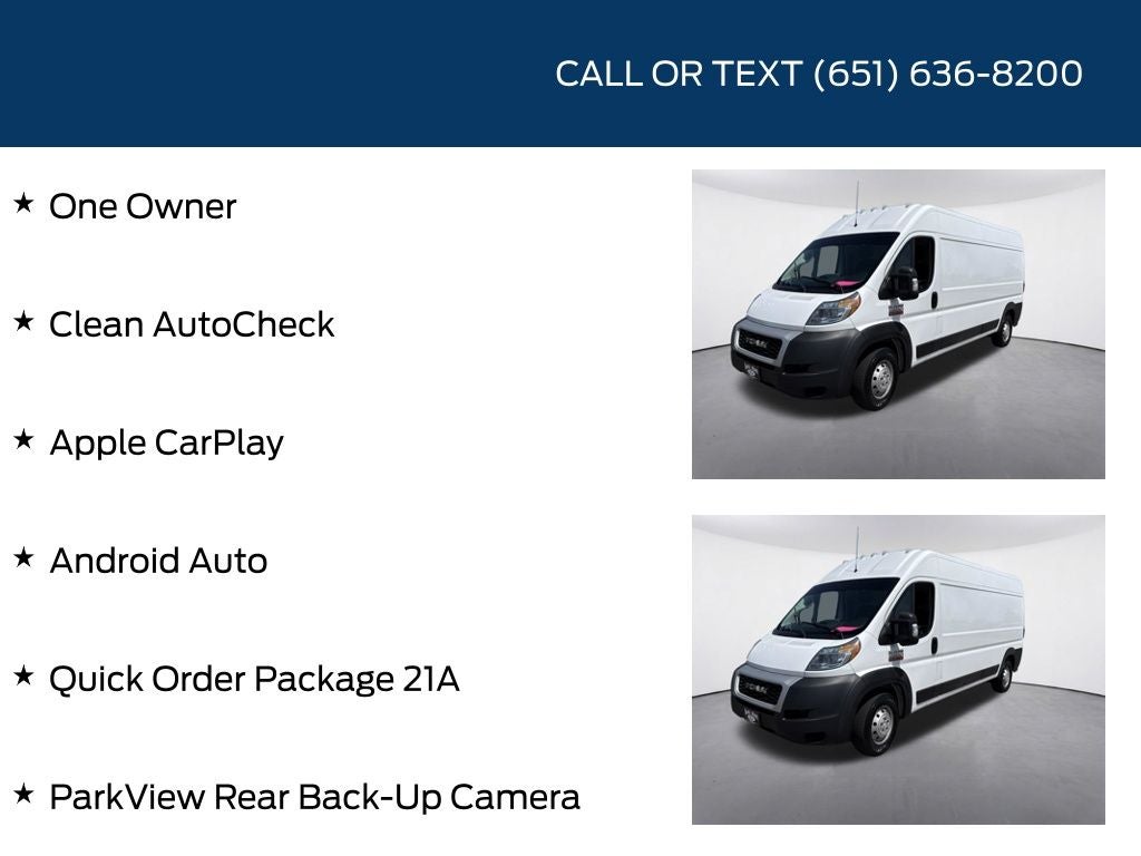 2019 RAM ProMaster 2500 High Roof