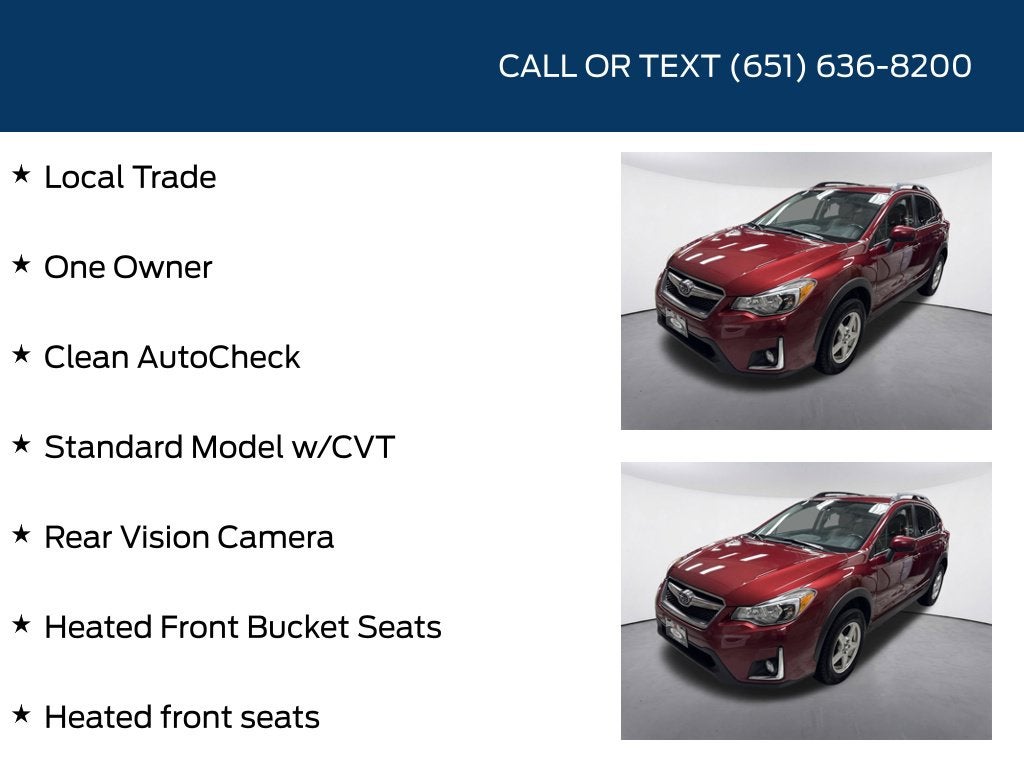2016 Subaru Crosstrek 2.0i Premium